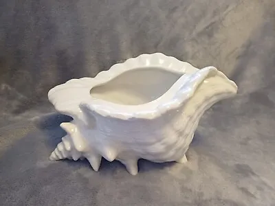 Buy Vintage Hand Glazed Shell Ceramic Conch Shell Planter Shell Collection 6  1980's • 19.95£