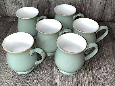 Buy Denby Regency Green Mugs X6 Stoneware Made In England Good Condition • 32.99£