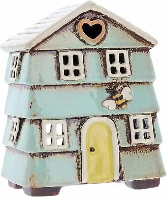 Buy Village Pottery Aqua Blue Beehive House Tealight Holder Ornament • 13.99£