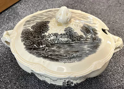 Buy Vintage GRINDLEY Cream Tureen “on The River Stour” Constable • 10£