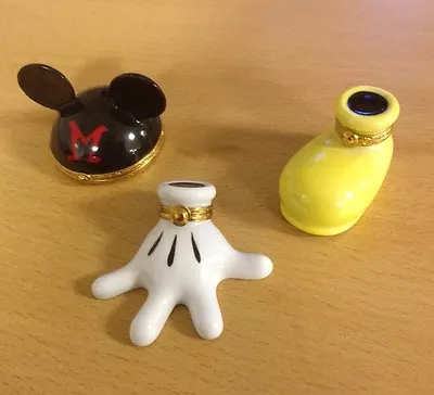 Buy Mickey Mouse Limoges Boxes - Hand, Foot, Ears - Very Rare Pieces, Retired, HTF • 664.10£