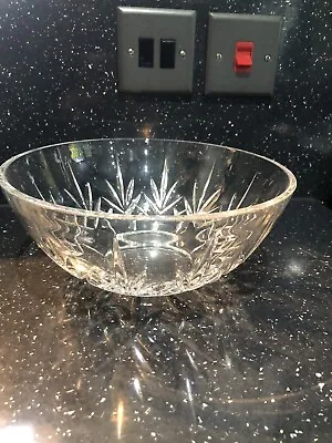 Buy Beautiful Vintage Lead Crystal Cut Glass Fruit Bowl - Heavy • 6.50£