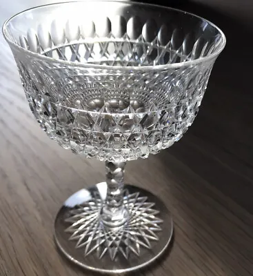 Buy Edwardian Cut Wine/Champagne Glass Faceted Stem -prob Stevens & Williams • 26£