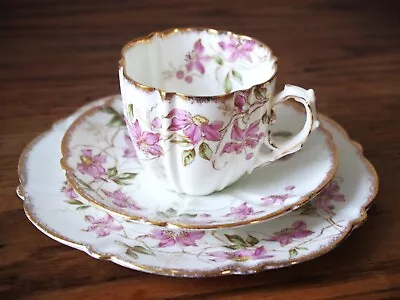 Buy Antique Aynsley Pink Floral 1920s 3 Piece Set Cup, Saucer And Plate Pink Flowers • 85£