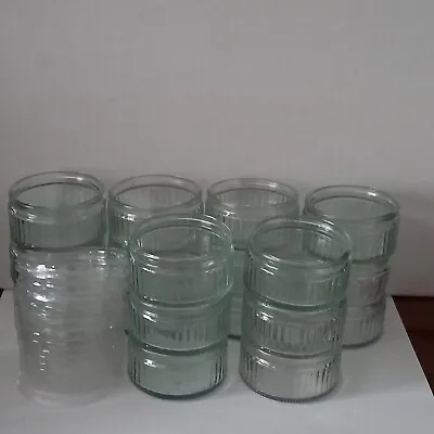 Buy 18 X Glass Ramekin Dishes Desert Pots Tea Lights Cooking With Plastic Lids • 10.49£