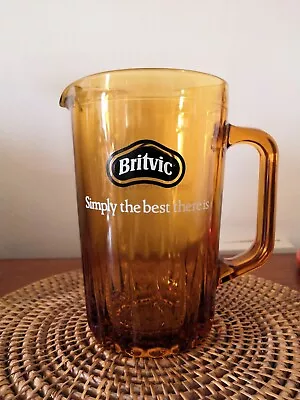 Buy Vintage Britvic Amber Glass Jug Bar Water Mixer Made In Italy  • 9.95£