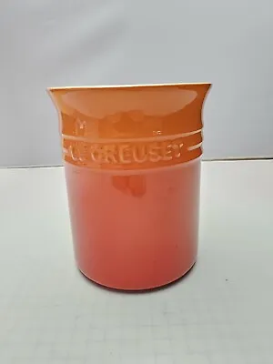 Buy Le Creuset Orange Volcanic Utensil Jar VGC 6in • 12.50£