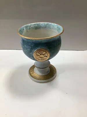 Buy Hand Painted Earthen Ware Goblet With Celtic Emblem - VGC • 7£
