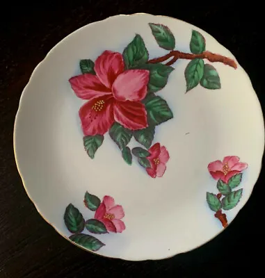 Buy Tuscan Fine English Bone China Hawaiian Flowers Plate No C 9453, Red Hibiscus • 20.92£