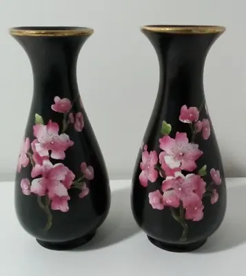 Buy Carlton Ware Bud Vase X2 Pink Cherry Blossom 1920s 148 H16cm D5cm • 20£