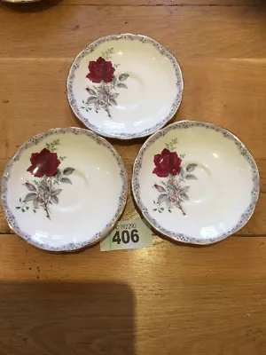 Buy Royal Stafford Bone China 'Roses To Remember' 3 Coffee Saucers Spare Replacement • 18£