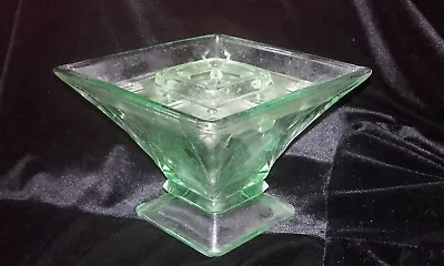 Buy Art Deco Green Glass Vase • 15£