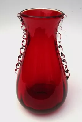 Buy Vintage Whitefriars Ruby Red Art Glass Vase # 9420 Mid Century Modern Mcm • 63.84£