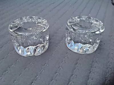 Buy Pair Heavy Crystal/ Cut Glass Quality Candle Holders • 7.99£