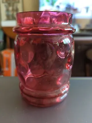 Buy Antique Cranberry Glass Jar • 14.99£