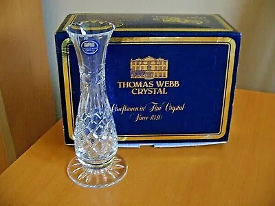 Buy Thomas Webb Crystal Footed Bud Vase New In Orginal Box. • 12.95£