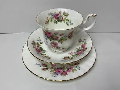 Buy Royal Albert Moss Rose Tea Trio Cup Saucer & Side Plate Unused 2nd • 12.99£