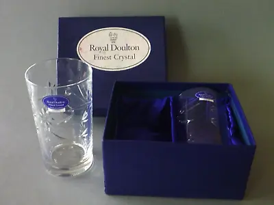 Buy Royal Doulton Crystal Jasmine 2 Hi Ball Highball Tumbler Glass 4 5/8  / 11.5cm • 58£