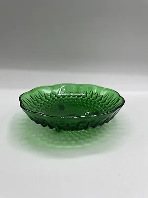 Buy Anchor Hocking Forest Green Bubble Bowl Footed Candy Depression Glass • 9.56£