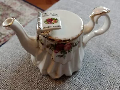 Buy Royal Albert Old Country Roses Earthenware Mini Decorative Teapot Unusual Rare • 19.99£