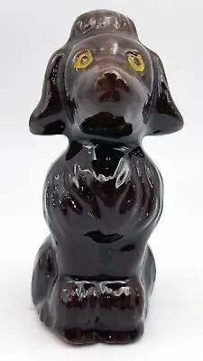 Buy Vintage MCM Black Redware Pottery Sitting Poodle Dog Figurine Japan 3.5  • 7.51£