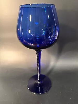Buy Vintage Mid Century Modern Empoli Italy Glassware Cobalt Blue Brandy Snifter 10” • 34.13£