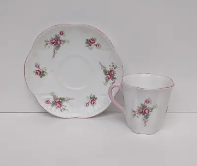 Buy 1896 Shelley Fine Bone China Cup & Saucer Pink Rose Pattern Rd No. 272101 • 14£