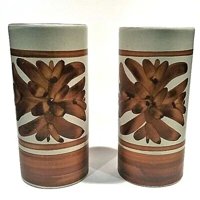 Buy A Pair Of Vintage Cinque Ports Pottery Cylinder Vases (The Monastery Rye) - VG/C • 12.50£