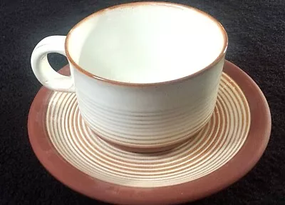 Buy Staff Potteries Ltd Kiln Craft Tableware Brown Cup + Saucer Set X1 (4 Ava) • 8.50£