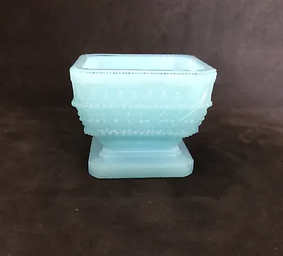 Buy Antique Beautiful Decorative Blue Cut Glass Vtg Collectible Square Bowl (b5) • 12.99£