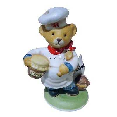 Buy VTG 1986 The Franklin Mint Fine Porcelain 3.5” Chef Pierre Bear Crafted Thailand • 9.62£