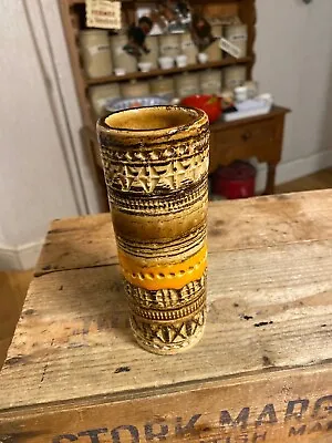 Buy Vintage Bitossi Sahara Mid-Century Italian Pottery Cylinder Vase – Great! – • 39.99£