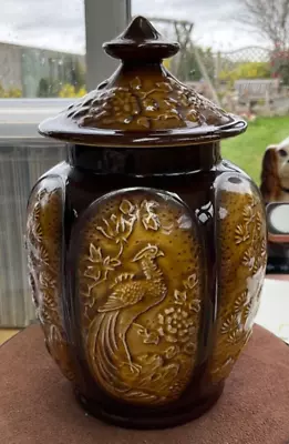 Buy Vintage Sylvac Pottery England Ginger Tea Jar Urn 5395 7.5in Tall Used Worn • 10£