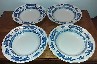 Buy Booths Blue Dragon 4 LARGE 24cm / 9½  Wide-rimmed Soup Bowls - FREE UK P&p • 22.50£