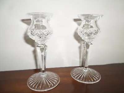 Buy A Pair Of Vintage Cut Crystal  Glass Thistle  Cup Candlesticks • 11.99£