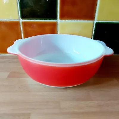 Buy PYREX Vintage 1960's White Coral Pink Red Casserole 7  Dish (No Lid) • 8.99£