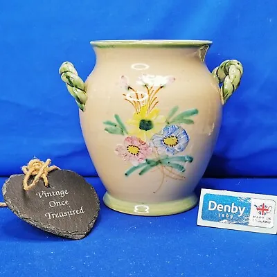 Buy Rare 1940s BOURNE DENBY Large Stoneware Vase * GAY BORDER Pattern * Handmade EXC • 39.95£