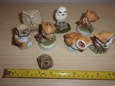 Buy Joblot Of 9 Pottery Small Owl Figure Ornaments • 5£