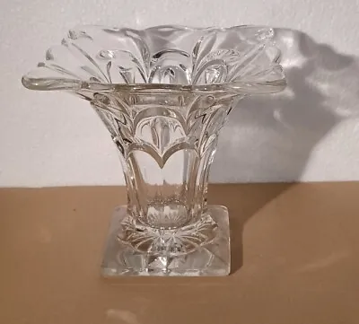 Buy Vintage Art Deco Bagley Clear Glass Salisbury Vase Pattern 3282 REDUCED  • 9.99£