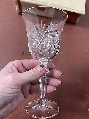 Buy Vintage Pinwheel By Bohemia Crystal - Crystalex Wine Glass Lovely Item • 15.99£