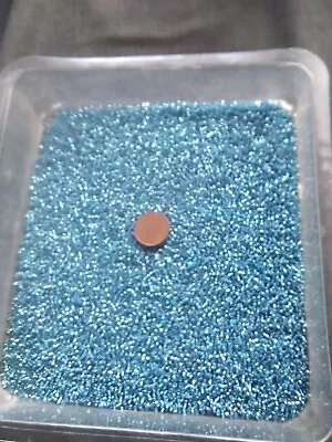 Buy 200 Gram Of Size 11 Turquoise Silver Lined Glass Seed Beads • 2.70£