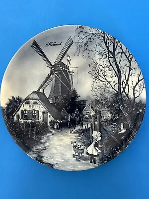 Buy VTG Delftware Artisan Wall Plate Blue & White Ter Steege Holland Windmill Hunnik • 28.39£