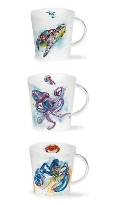 Buy Set Of 3 NEW Dunoon Fine China Mugs /Cups, Marine Life/Sea Creatures 0.48L • 72.90£