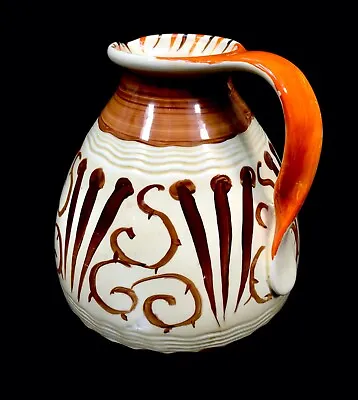 Buy Antique Myott Son & Co Art Deco Water Jug / Pitcher Hand Painted Vase 1930s • 46.75£