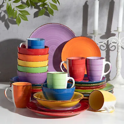 Buy Vancasso BONITA Colourful Dinner Set Stoneware Plate Bowl Tableware Handpainted • 104.99£