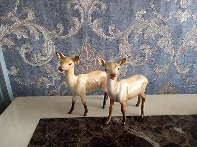 Buy Collectable Vintage Pair Of Deer Doe Figurines Male And Female Countryside  • 60£