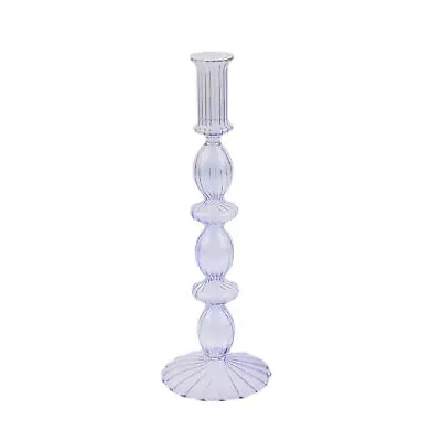 Buy Glass Candle Holder Colored Desktop Ornament Glass Candle Holder Glass Utensil • 18.61£