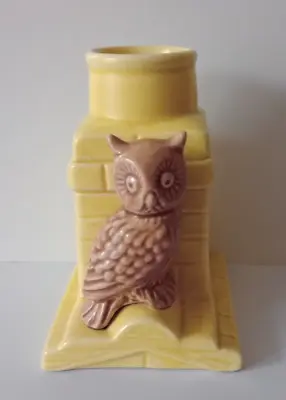 Buy Vintage / Antique Sylvac Owl Posy Vase - Yellow Chimney 2425 • 14.99£