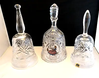 Buy Collection Of Three Crystal/Cut Glass Bells • 20£
