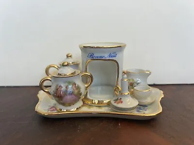 Buy Vintage Antique French Limoges France Miniature Porcelain Tea Set, Fragonard • 80.57£
